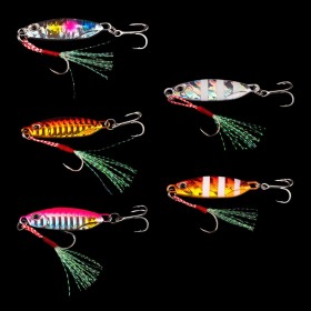 Kits de Señuelos 5 Piezas para Pescar Lubina Set Cebo Artificial Luminoso