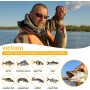 Vicloon 16 Piezas Señuelos de Pesca Kits con Ganchos Cebos Cebo de Pesca Señuelos De Cucharilla de Pesca Spinner Cebo para la