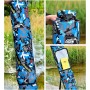 Bolsas para Aparejos de Pesca 146cm con cinturón de Hombro Bolsas de Pesca con Cremallera Lateral Impermeable Espesado Camuflaje