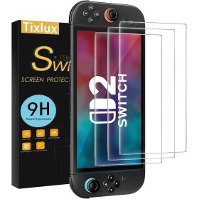 Tixlux Protector de Pantalla 3 Unidades Compatible con Nintendo Switch 2 (2025), Vidrio Templado 9H, Antiarañazos, Ultra