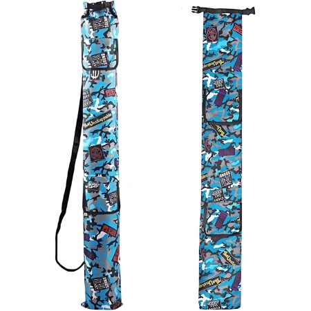 Bolsas para Aparejos de Pesca 146cm con cinturón de Hombro Bolsas de Pesca con Cremallera Lateral Impermeable Espesado Camuflaje