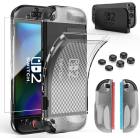 HEYSTOP Carcasa Compatible con Nintendo Switch 2, Funda Protectora Transparente de TPU Suave Acoplable Compatible con Nintendo