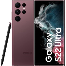 SAMSUNG Galaxy S22 Ultra 5G Teléfono Móvil 256GB SIM Libre Android Smartphone Borgoña