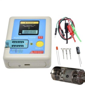 Medidor de probador de condensadores, medidor de inductancia,Probador de condensadores de transistores multifunción | Detector