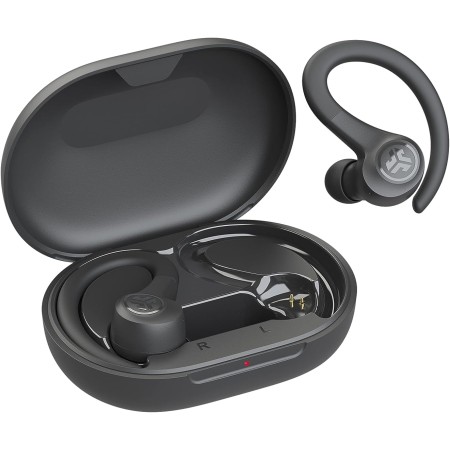JLab Go Air Sport+ – Wireless Sports Bluetooth Headphones – 35+ Hours Autonomy, IP55 Sweat Resistant, Graphite