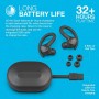 JLab Go Air Sport+ – Wireless Sports Bluetooth Headphones – 35+ Hours Autonomy, IP55 Sweat Resistant, Graphite