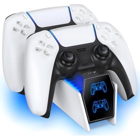 OIVO - Cargador para Mando PS5, 2H rápido Cargador ps5 con 2 Tipos de Cable para Mando PS5, estación de Carga Compatible con