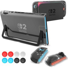 Teyomi Funda transparente acoplable compatible con Nintendo Switch 2, funda protectora transparente compatible con Nintendo