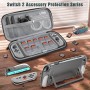 TiMOVO Funda Protectora para Switch 2, 14 en 1 Switch 2 Accesorios Kit con Funda de Transporte, Funda para PC, Funda TPU JoyCon,