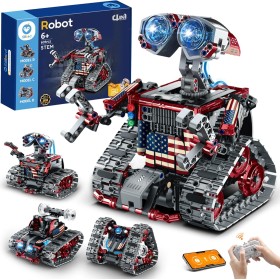 Sillbird Technic Robot Transformable Controlado por App, Robótico 4en1 a Control Remoto, Juguetes de Construcción con