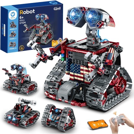 Sillbird Technic Robot Transformable Controlado por App, Robótico 4en1 a Control Remoto, Juguetes de Construcción con