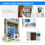Videoportero con cable Sistema de intercomunicación de apartamentos,Monitor táctil de 10 pulgadas,Cámara HD 1080P Timbre,Huella
