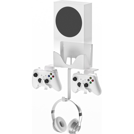 Hosanwell Soporte Pared para Xbox Series S, Montaje Pared para Consola, Controlador y Auriculares, Soporte Sólido con Tornillos