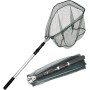 KK'S GLAMS® Red de aterrizaje telescópica de pesca, plegable, extensible, mango de poste de aleación de aluminio de 1,5 m,