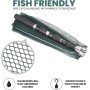KK'S GLAMS® Red de aterrizaje telescópica de pesca, plegable, extensible, mango de poste de aleación de aluminio de 1,5 m,