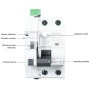 DEWIN Diferencial Auto Rearmable,2P 63A 30MA Diferencial Superinmunizado Rearmable Diferencial Rearme Automatico RCCB