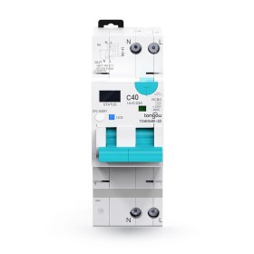 TONGOU Restart - Interruptor diferencial Wi-Fi con reencendido y pantalla - 1-40 A, 30 mA tipo A - Aplicación Tuya con