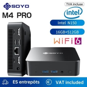 SOYO-Mini PC M4 PRO, Intel Alder Lake N150, Windows 11 Pro, 16GB, DDR4
