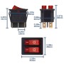 Interruptor Doble Interruptores Basculante ON OFF 6 Terminales Pulsador Conmutador 15A 250VAC 20A 125VAC con Luz Roja