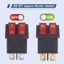 Interruptor Doble Interruptores Basculante ON OFF 6 Terminales Pulsador Conmutador 15A 250VAC 20A 125VAC con Luz Roja