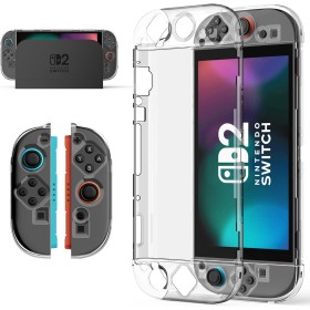 Lmcpa Funda Protectora Transparente Acoplable Compatible con Nintendo Switch 2 2025,Antiarañazos,Carcasa Rígida de PC para