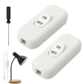 ZMDMAH 2 lámparas de interruptor, interruptor de cable de 2 – 3 pines, interruptor intermedio, interruptor basculante de 250 V,