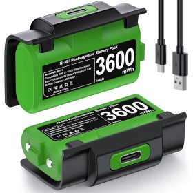 HELLCOOL Play y Kit de Carga USB Bateria para Mando Xbox One/Xbox Series, 2X3600mWh Bateria Compatible con la Mando Xbox One