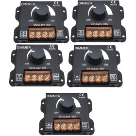 LOLPALONE 5 piezas DC 12V 24V LED Dimmer Switch 30A Regulador de Voltaje Controlador Ajustable para Tiras LED Dimmer Dimmer