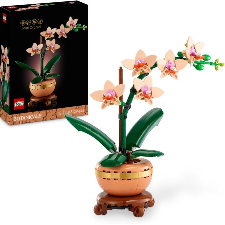 LEGO Botanical Miniorquídea, Orquídea Flor y Planta Artificial para Decoración del Hogar y Salón, Maqueta para Construir para