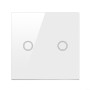 HOHOVYVY Interruptor de luz regulable, interruptor táctil doble para lámpara LED/bombilla de 2 vías, interruptor táctil de 1 vía