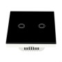 HOHOVYVY Interruptor de luz regulable, interruptor táctil doble para lámpara LED/bombilla de 2 vías, interruptor táctil de 1 vía