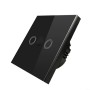 HOHOVYVY Interruptor de luz regulable, interruptor táctil doble para lámpara LED/bombilla de 2 vías, interruptor táctil de 1 vía