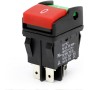 Huudngeje Interruptores de Botón Eléctricos Industriales, Botón Pulsador HY52 para Interruptor de Dispositivo Mecánico 4 con Luz