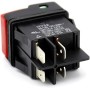 Huudngeje Interruptores de Botón Eléctricos Industriales, Botón Pulsador HY52 para Interruptor de Dispositivo Mecánico 4 con Luz