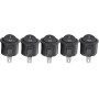 yasoe 5 x Interruptor Basculante Redondo On/Off SPST CA 6A/125V 3A/250V - Negro