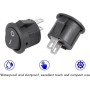 yasoe 5 x Interruptor Basculante Redondo On/Off SPST CA 6A/125V 3A/250V - Negro