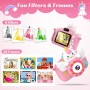 TIATUA Camara Fotos Infantil,1080P HD Selfie Video Cámara de Fotos para Niños,Videocámara Infantil con Pantalla de 2.0" y