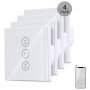 Nicoone Interruptor de persiana inalámbrica, 4 unidades Smart Rolladen Temporizador Smart Wlan compatible con Alexa Echo y