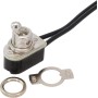 Mini interruptor de palanca precableado, interruptor de palanca precableado AC250V 6A ON/OFF SPST Baquelita Shell Metal Button