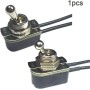 Mini interruptor de palanca precableado, interruptor de palanca precableado AC250V 6A ON/OFF SPST Baquelita Shell Metal Button