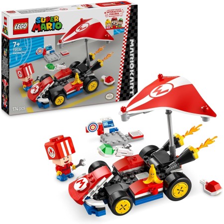 LEGO Super Mario: Mario Kart: Kart Estándar Coche de Carreras de Juguete, Juego Infantil para Colección del Videojuego Nintendo,