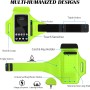 HAISSKY Brazalete Deportivo para Correr con Bolsa de Auriculares, Brazalete Móvil Deportivo Ajustable para iPhone 16 Pro MAX 15