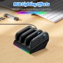 FPVtosky Base de Carga para Switch 2 Joycon(2025), Base de Carga de 4 mandos para Accesorios SW2 Joy-con, con luz indicadora LED