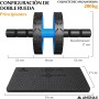 Rodillo de rueda para abdominales con alfombrilla grande para ejercitar abdominales, doble rueda con modos de entrenamiento de