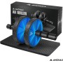 Rodillo de rueda para abdominales con alfombrilla grande para ejercitar abdominales, doble rueda con modos de entrenamiento de
