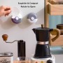Kilimazart Soporte de papel para filtro de café con cubierta a prueba de polvo, contenedor de almacenamiento de filtro de café,