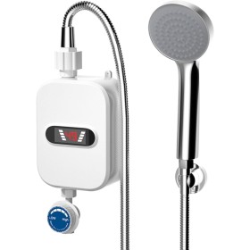 GjnjfdF Calentador de Ducha Eléctrico, Calentador de Agua Termostático, Calentador de Agua InstantáNeo Ducha 220V Grifo de BañO