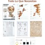ROKR Puzzle 3D Madera Globo Luminoso Maquetas de Madera para Construir Maquetas para Montar, 180 Piezas, Luminous Globe