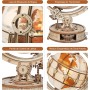 ROKR Puzzle 3D Madera Globo Luminoso Maquetas de Madera para Construir Maquetas para Montar, 180 Piezas, Luminous Globe