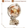 ROKR Puzzle 3D Madera Globo Luminoso Maquetas de Madera para Construir Maquetas para Montar, 180 Piezas, Luminous Globe